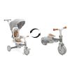 Triciclo evolutivo Faro Toyz gris 3 en 1, vista frontal con capota