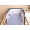 Protector de Cuna Reversible de Muselina 180x40 cm – 3 Paneles con Lazos – Branch Green - imagen 2
