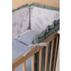 Protector de Cuna Reversible de Muselina 180x40 cm – 3 Paneles con Lazos – Branch Green - imagen 3