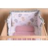 Protector de Cuna Reversible de Muselina 180x40 cm – 3 Paneles con Lazos – Teddy Grey - imagen 2