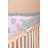 Protector de Cuna Reversible de Muselina 180x40 cm – 3 Paneles con Lazos – Teddy Grey - imagen 3