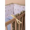 Protector de Cuna Reversible de Muselina 180x40 cm – 3 Paneles con Lazos – Dandelions Beige - imagen 3