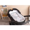 Set para Carrito de Bebé Muselina y Algodón Teddy Gris – Manta y Almohada Reversible 0+