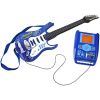 Juego de Guitarra eléctrica + Amplificador + micrófono con Soporte Azul para niños a Pilas