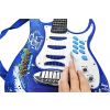 Juego de Guitarra eléctrica + Amplificador + micrófono con Soporte Azul para niños a Pilas
