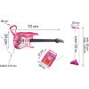 Guitarra eléctrica + Amplificador + Micrófono con Soporte de Color Rosa