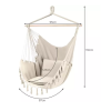 Hamaca - Silla Colgante - Hamaca Brasileña Beige + 2 cojines - imagen 13