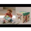 Wooden activity cube farm