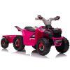 Quad Bike Rosa Eléctrica con Remolque XMX630T
