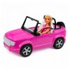 Coche convertible morado de Anlily con su muñeca y accesorios