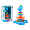 Trompo Hipopótamo Azul con Bolas para Bebés
