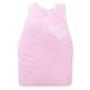 Cotton Sleeping Bag For Children, Size M, 6-12 Months, Tog 2.5, All-season, Hearts Dots On Pink