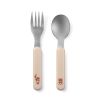 Cubiertos Infantiles Babyono de Acero Inoxidable Beige