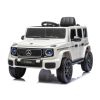 Mercedes G 4x4 infantil blanco Lean Cars, detalle interior ecopiel con cinturones