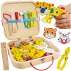 Kruzzel 26581 Caja de Herramientas de Madera para Niños