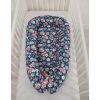 Baby Nest Double-sided Premium Cocoon For Infants Bobono- Fox Family On Blue
