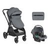 Cochecito 3 en 1 Kikkaboo Eloe Gris Oscuro transformable