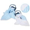 Manta de Coche para Bebés My Sweet Baby - Chevron Azul y Blanco