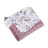 Manta Minky infantil detalle cintas sensoriales de colores