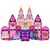 Bloques magnéticos de construcción en color rosa de Lean Toys.
