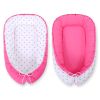 Baby Nest Double-sided Premium Cocoon For Infants Bobono- Stars Grey-pink/ Pink
