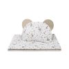 Juego de Paseo Sensillo: Manta y Almohada Algodón Beige
