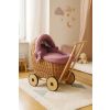 Cochecito de Muñeca My Sweet Baby de Mimbre con Ropa Rosa