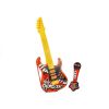 Guitarra Eléctrica con Micrófono y Cuerdas Rojas