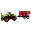 Tractor de granja con remolque y árboles de Bali