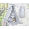 Dosel de Cuna My Sweet Baby con Corazones Colgantes Gris