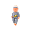 Muñeca en pijama gris con sonido y funcionalidad de orinal