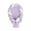 Nido trenzado 2 en 1 My Sweet Baby - Blanco, Lila y Gris