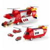 Avión de bomberos en acción jugando en el parque