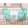 Bolsa para Juguetes My Sweet Baby - Corazones Blancos sobre Verde - imagen 2