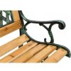 Banco de jardín con respaldo y rejilla decorativa 125 cm