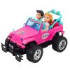 Coche RC off-road rosa, juguete de plástico con luces
