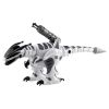 Detalle de los efectos luminosos y la articulación del dinosaurio R/C futurista