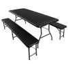 Mesa de jardín plegable Gardlov 180cm con 2 bancos - imagen 3