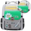 Mochila Escolar con Dinosaurios y Correa Pecho Gris Verde 21L