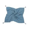 Manta Muselina Pastel Azul My Sweet Baby - Con Borlas