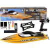 Barco de motor RC Lean toys amarillo 74 km/h para aventuras acuáticas
