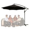 Sombrilla de Jardín Lateral con Cubierta Ajustable 350 x 250cm Negra