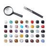 Set de piedras y cristales naturales con lupa, 43 piezas - imagen 2