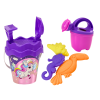 Set de Arena con Cubo, Pala, Rastrillo, Regadera y Unicornio Rosa