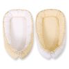 Baby Nest Double-sided Premium Cocoon For Infants Bobono- White Dots On Beige/ Beige Strips
