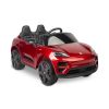 Coche eléctrico Porsche Macan rojo 24V Toyz, vista lateral con puertas funcionales