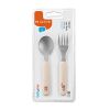 Cubiertos Infantiles Babyono de Acero Inoxidable Beige - imagen 3