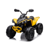 Quad Lean Cars DK-CA002 amarillo, detalle sillín ecopiel y ruedas EVA