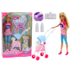 Muñeca Anlily con perro en carrito y accesorios