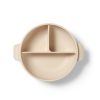 Plato de silicona con ventosa y tapa Babyono - Beige